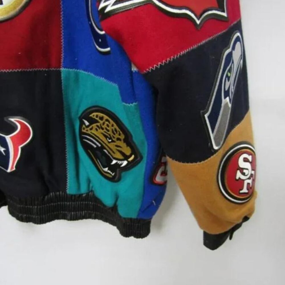 Men's Jeff Hamilton NFL Wool/Leather Varisty Jacket Size XL - Picture 8 of 14